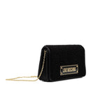 Clutch Donna con Tracolla LOVE MOSCHINO in Tessuto Teddy Nero