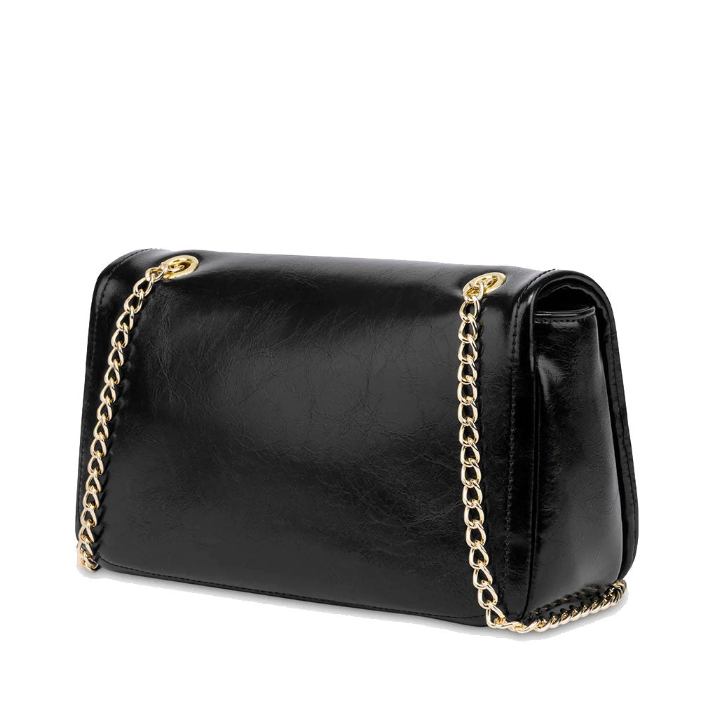 Borsa Donna a Spalla e Tracolla LOVE MOSCHINO Nera con Logo Ricamato e Borchie
