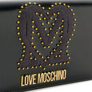 Clutch Donna con Tracolla LOVE MOSCHINO Nera con Logo Ricamato e Borchie