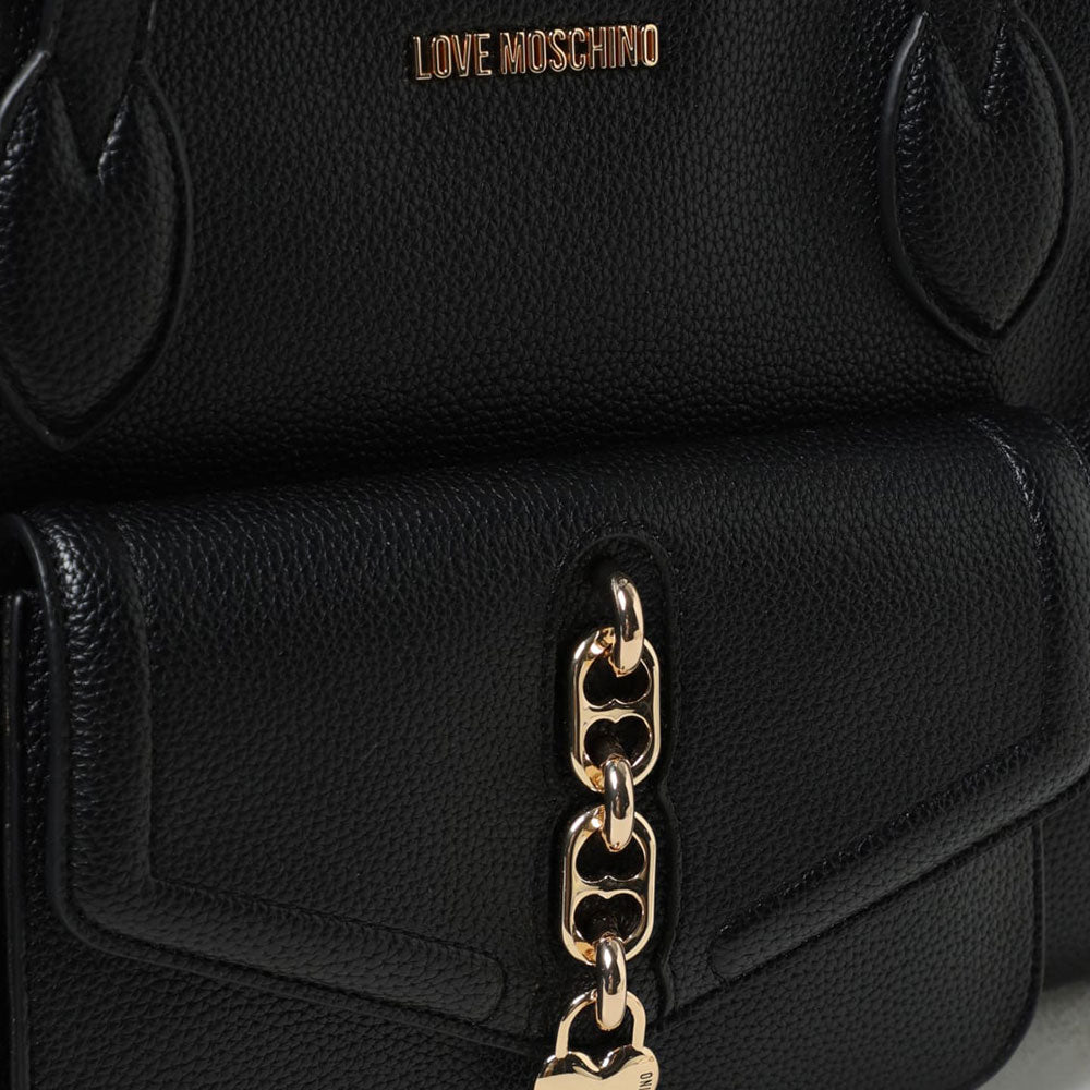 Shopping Bag Donna LOVE MOSCHINO linea Chain Detail Nero