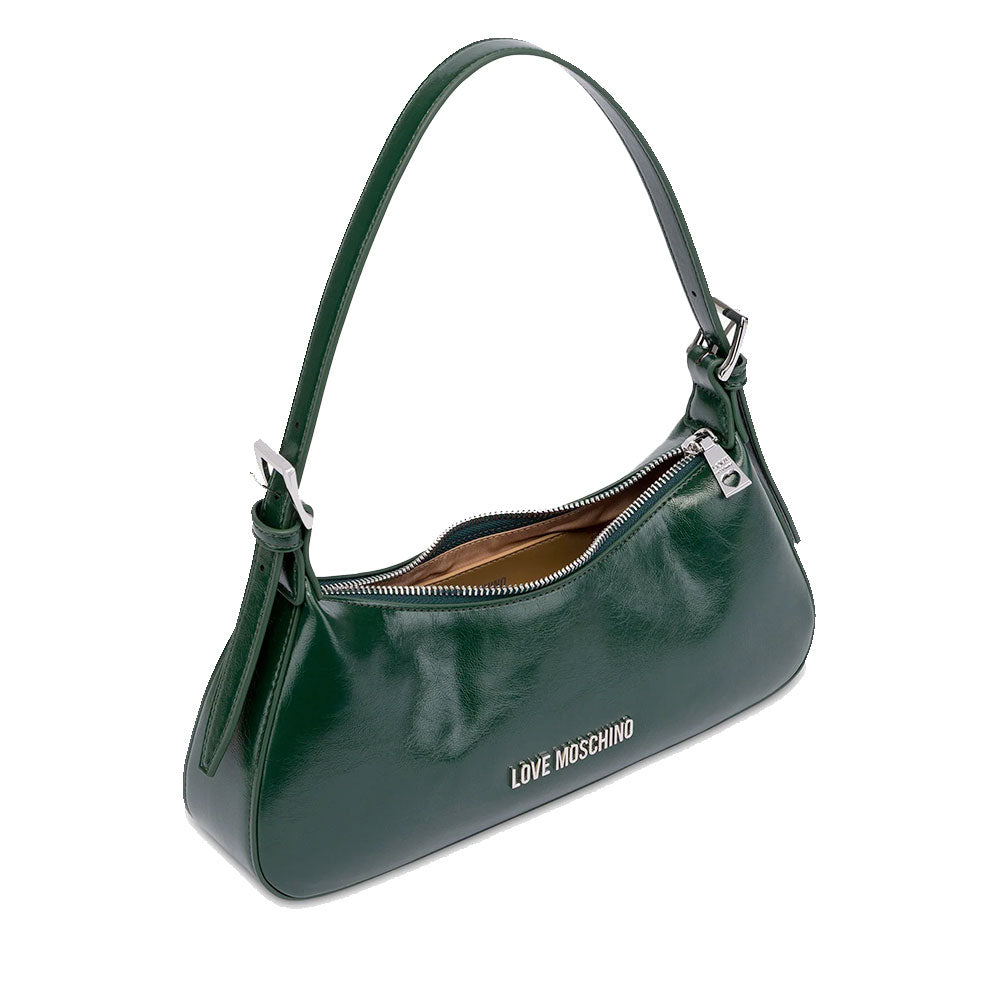 Borsa Donna a Spalla LOVE MOSCHINO in Ecopelle Soft Verde Scuro