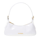 Borsa Donna a Spalla LOVE MOSCHINO in Ecopelle Effetto Vernice Bianca