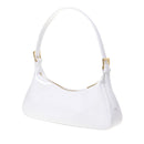 Borsa Donna a Spalla LOVE MOSCHINO in Ecopelle Effetto Vernice Bianca