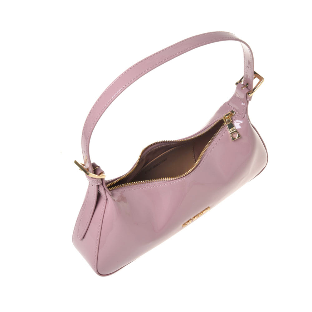 Borsa Donna a Spalla LOVE MOSCHINO in Ecopelle Effetto Vernice Rosa