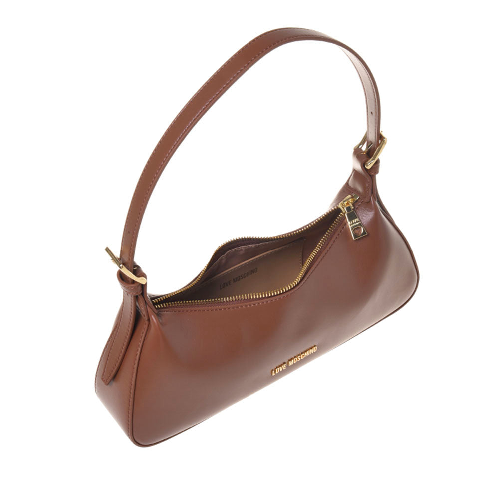 Borsa Donna a Spalla LOVE MOSCHINO in Ecopelle Soft Marrone