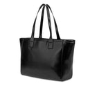 Shopping Bag LOVE MOSCHINO Nera con Logo Ricamato e Borchie