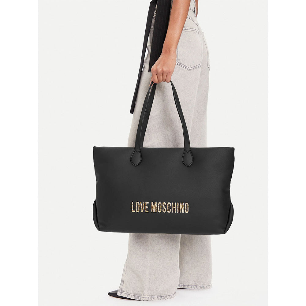 Shopping Bag Donna LOVE MOSCHINO Nera con Maxi Logo