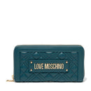 Portafoglio Donna Zip Around Trapuntato LOVE MOSCHINO linea Quilted Smeraldo