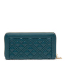 Portafoglio Donna Zip Around Trapuntato LOVE MOSCHINO linea Quilted Smeraldo