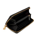 Portafoglio Donna Zip Around LOVE MOSCHINO Nero con Placca Logata