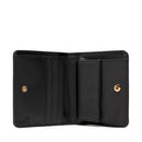 Portafoglio Donna Piccolo con Bottone LOVE MOSCHINO Nero con Placca Logata