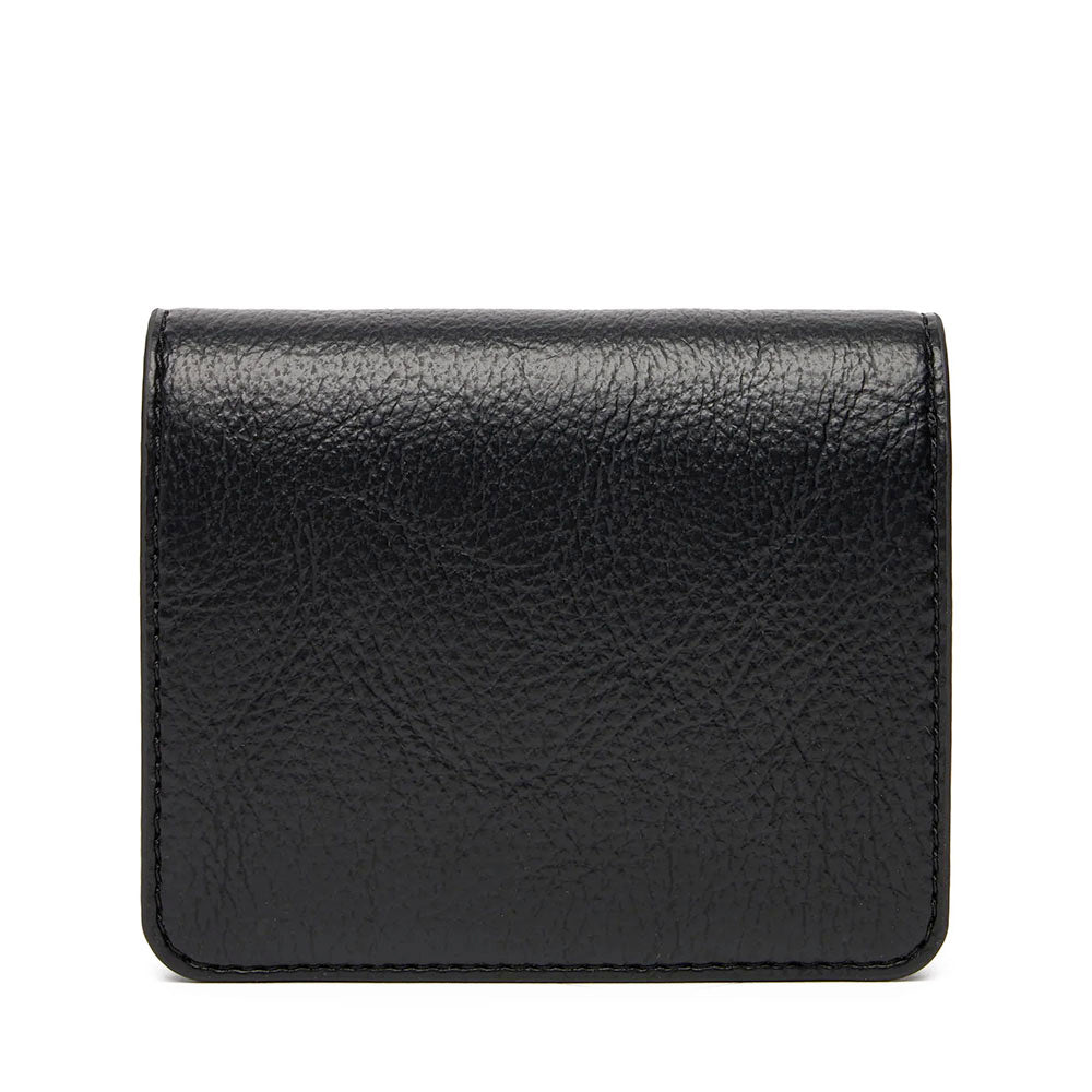 Portafoglio Donna Piccolo con Bottone LOVE MOSCHINO Nero con Placca Logata