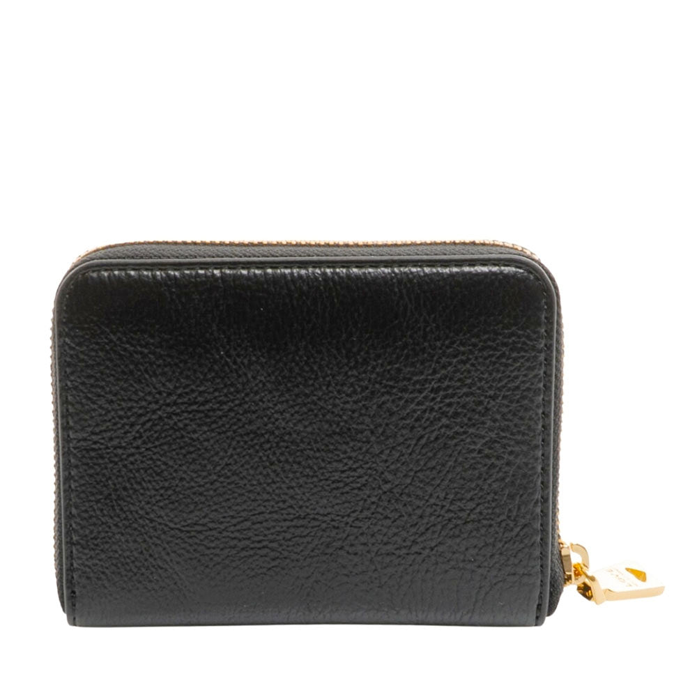 Portafoglio Donna Piccolo Zip Around LOVE MOSCHINO Nero con Placca Logata