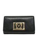 Portafoglio Donna Medio con Bottone LOVE MOSCHINO Nero con Placca Logata