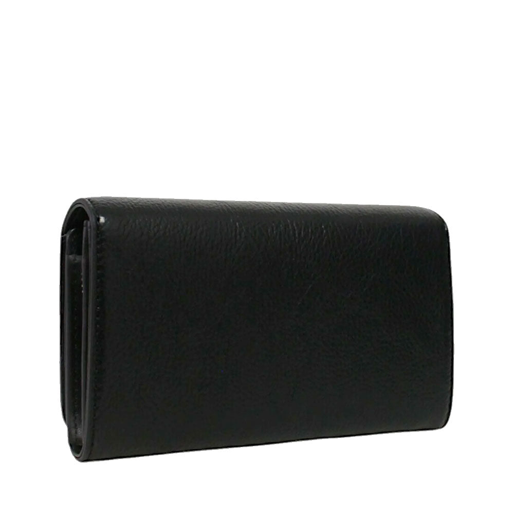 Portafoglio Donna Medio con Bottone LOVE MOSCHINO Nero con Placca Logata