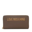 Portafoglio Donna Zip Around LOVE MOSCHINO linea Bold Love color Fango