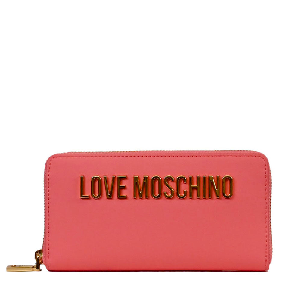 Portafoglio Donna Zip Around LOVE MOSCHINO linea Bold Love Corallo