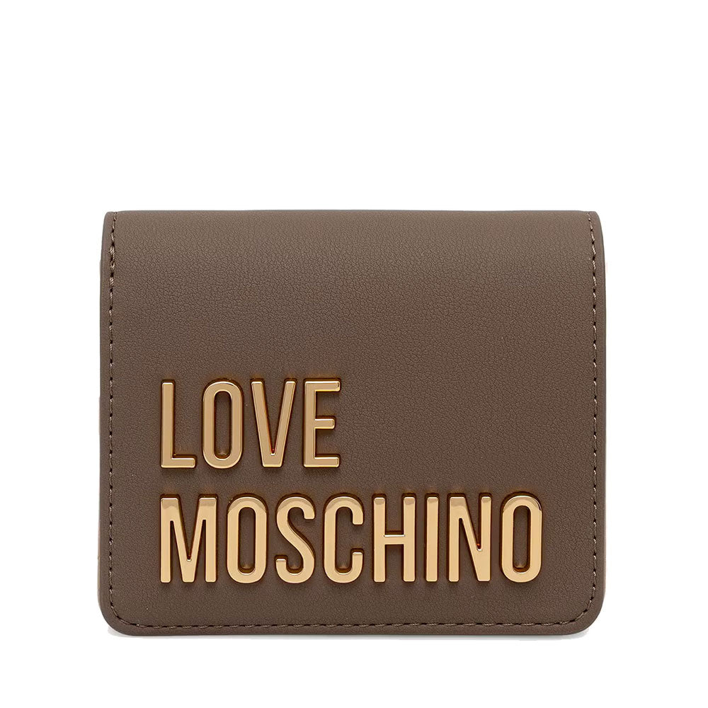 Portafoglio Donna Piccolo LOVE MOSCHINO linea Bold Love color Fango