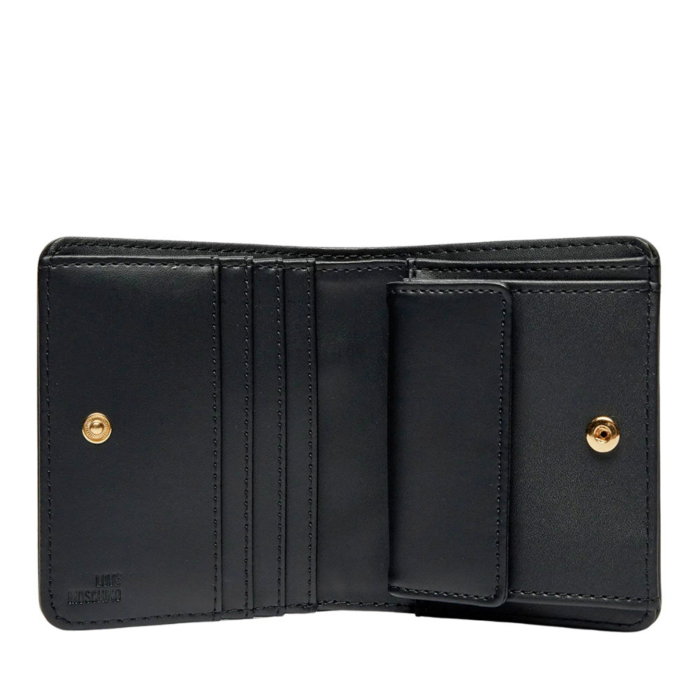 Portafoglio Donna Piccolo Trapuntato LOVE MOSCHINO linea Bold Love Nero