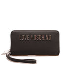 Portafoglio Donna Grande Zip Around LOVE MOSCHINO con Polsiera Nero e Nikel