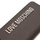 Portafoglio Donna Grande Zip Around LOVE MOSCHINO con Polsiera Nero e Nikel