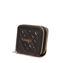LOVE MOSCHINO Quilted Linie 
Damen Geldbörse Doppelfach Rundum-Reißverschluss in Schwarz