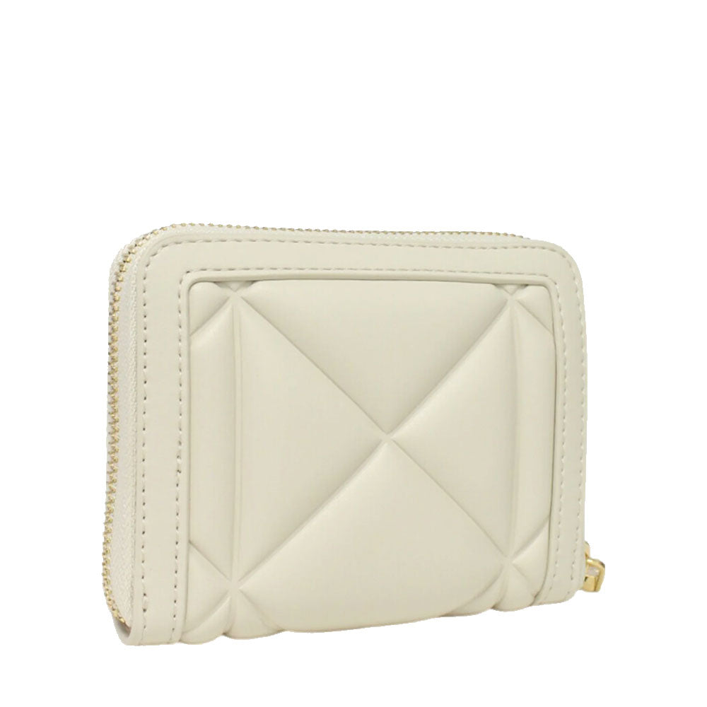 Portafoglio Piccolo Zip Around LOVE MOSCHINO linea Embossed Avorio