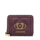 Portafoglio Piccolo Zip Around LOVE MOSCHINO linea Embossed color Vino