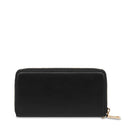 LOVE MOSCHINO Damen-Geldbörse mit Rundum-Reißverschluss und Armband, Hearts Line, Schwarz