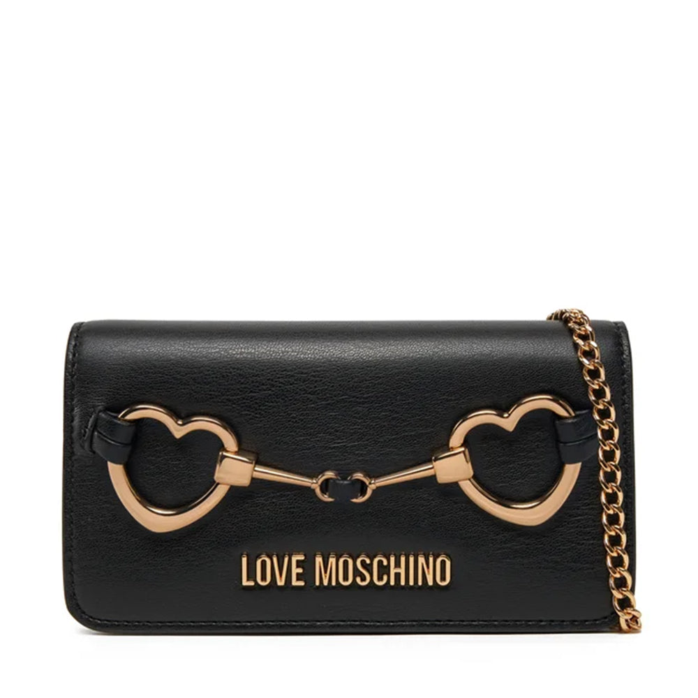 Mini Clutch con Tracolla LOVE MOSCHINO linea Hearts Nero