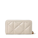 Portafoglio Trapuntato Zip Around LOVE MOSCHINO linea Embossed Avorio