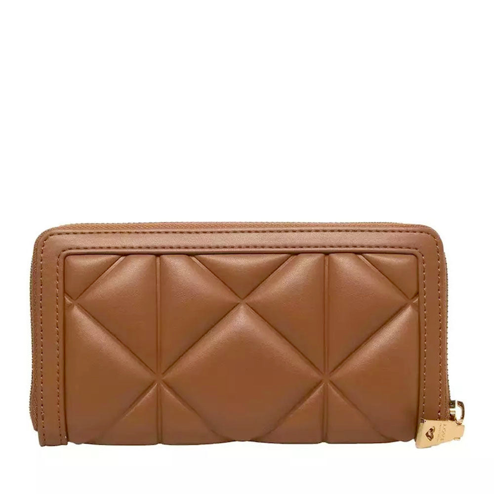 Portafoglio Trapuntato Zip Around LOVE MOSCHINO linea Embossed color Cammello