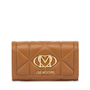 Portafoglio Trapuntato con Bottone LOVE MOSCHINO linea Embossed color Cammello