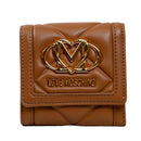 Portafoglio Piccolo Trapuntato con Bottone LOVE MOSCHINO linea Embossed color Cammello