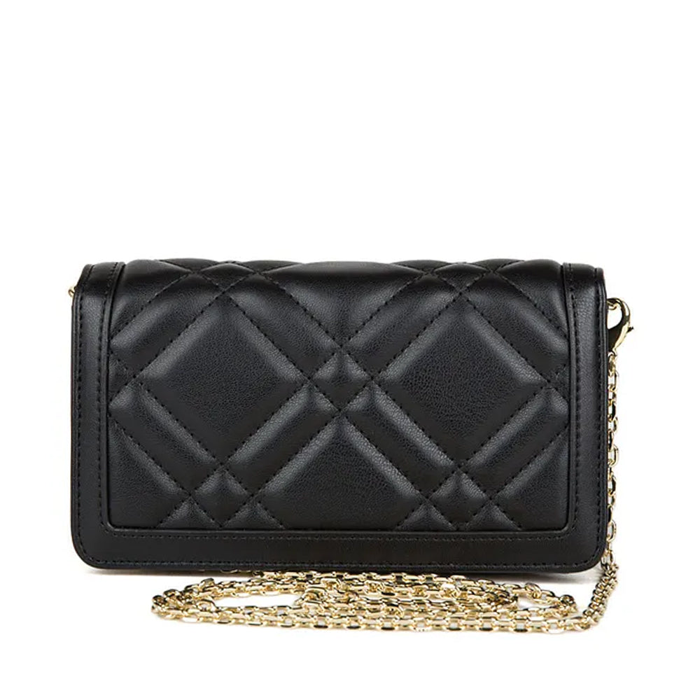 Mini Clutch con Tracolla LOVE MOSCHINO linea Jewel Hearts Nero