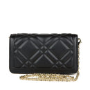 Mini Clutch con Tracolla LOVE MOSCHINO linea Jewel Hearts Nero