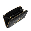 Portafoglio Trapuntato Zip Around LOVE MOSCHINO linea Sweet Studs Nero