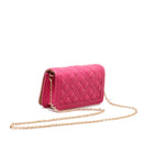 Mini Clutch con Tracolla LOVE MOSCHINO linea Shiny Quilted Magenta
