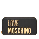 Portafoglio Donna Zip Around LOVE MOSCHINO Nero con Maxi Logo