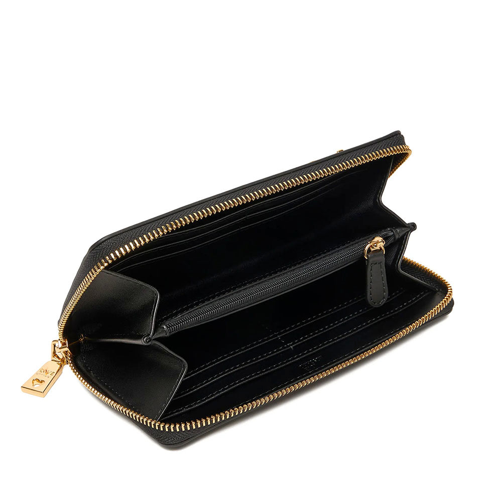 Portafoglio Donna Zip Around LOVE MOSCHINO Nero con Maxi Logo