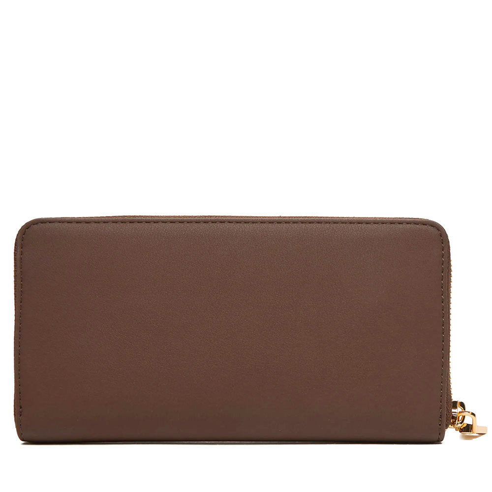 Portafoglio Donna Zip Around LOVE MOSCHINO Marrone con Maxi Logo