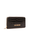 Portafoglio Donna Zip Around LOVE MOSCHINO stampa Cocco Nero