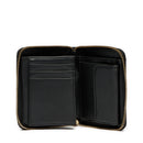 Portafoglio Donna Piccolo Zip Around LOVE MOSCHINO Effetto Goffrato Nero