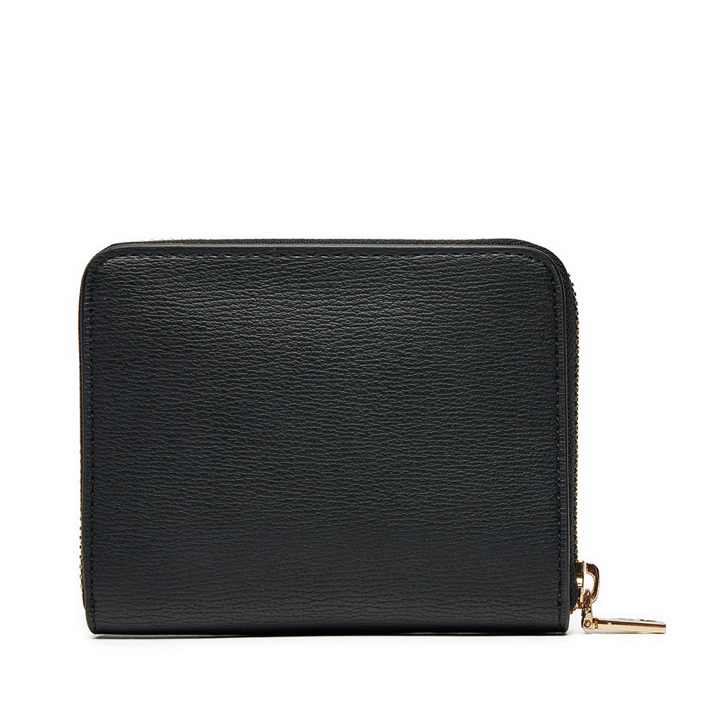 Portafoglio Donna Piccolo Zip Around LOVE MOSCHINO Effetto Goffrato Nero