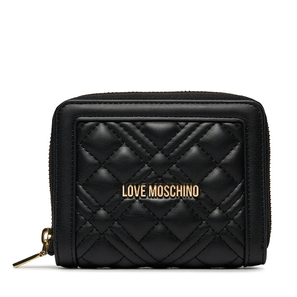 Love Moschino Pre-collezione SS22 portafoglio zip around trapuntato Shiny Quilted
