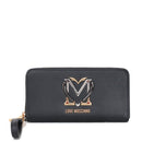 LOVE MOSCHINO Colorful Heart Linie 
Damen Geldbörse mit Rundum-Reißverschluss in Schwarz
