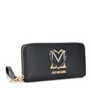 LOVE MOSCHINO Colorful Heart Linie 
Damen Geldbörse mit Rundum-Reißverschluss in Schwarz