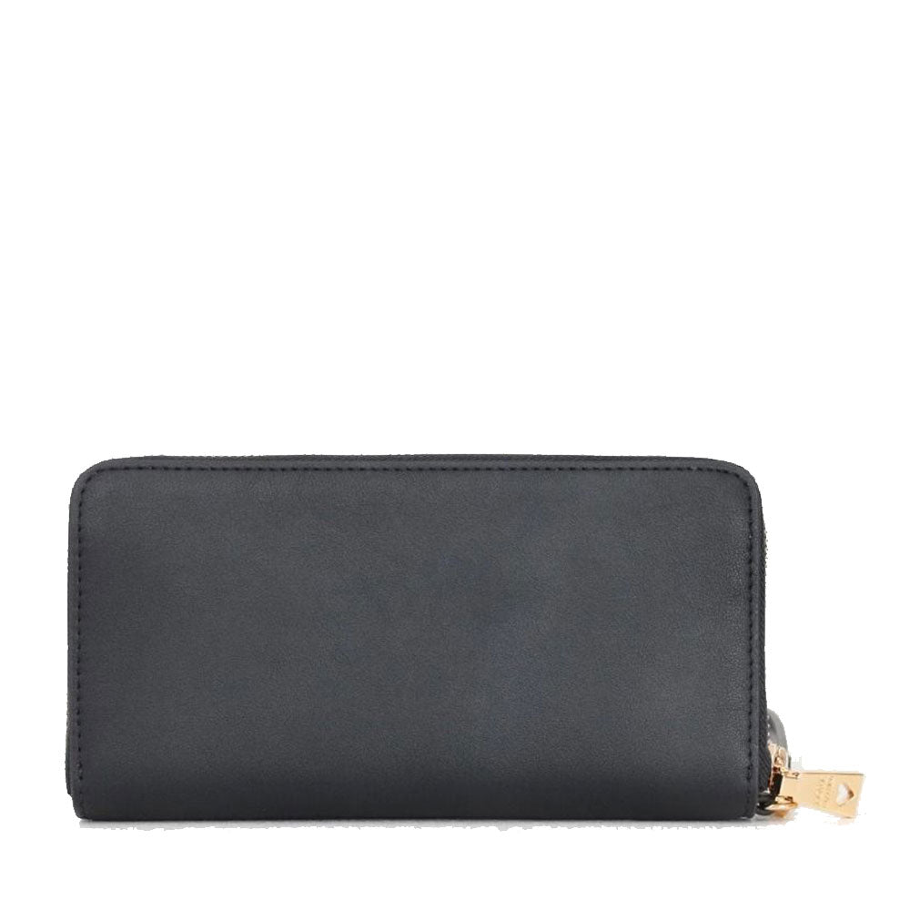 LOVE MOSCHINO Colorful Heart Linie 
Damen Geldbörse mit Rundum-Reißverschluss in Schwarz