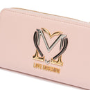 Portafoglio Donna Zip Around LOVE MOSCHINO linea Colorful Heart Rosa Cipria