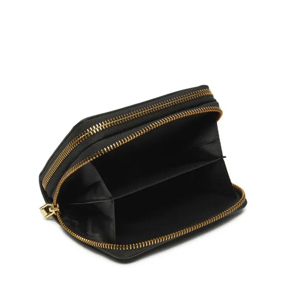 Portafoglio Piccolo Doppio Scomparto LOVE MOSCHINO linea Colorful Heart Nero